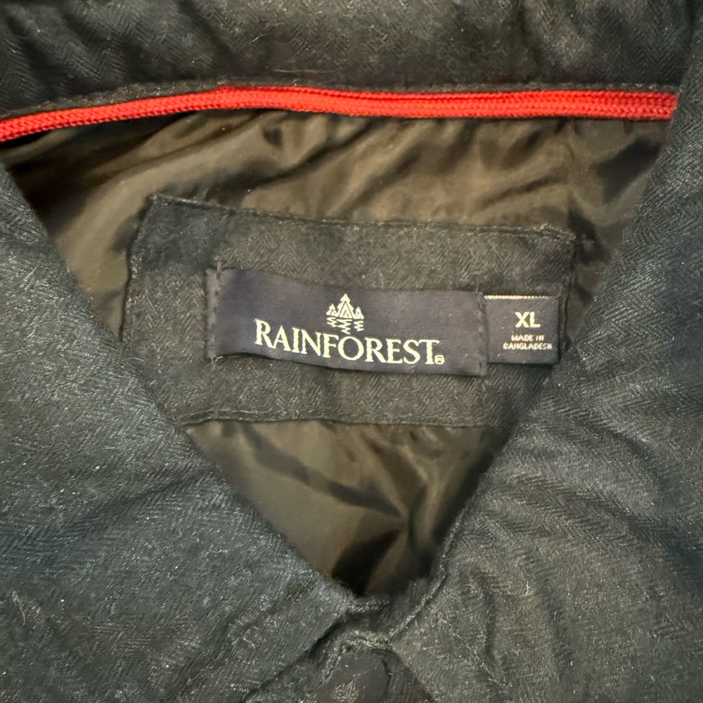 RAINFOREST Black Jacket with Red Trim